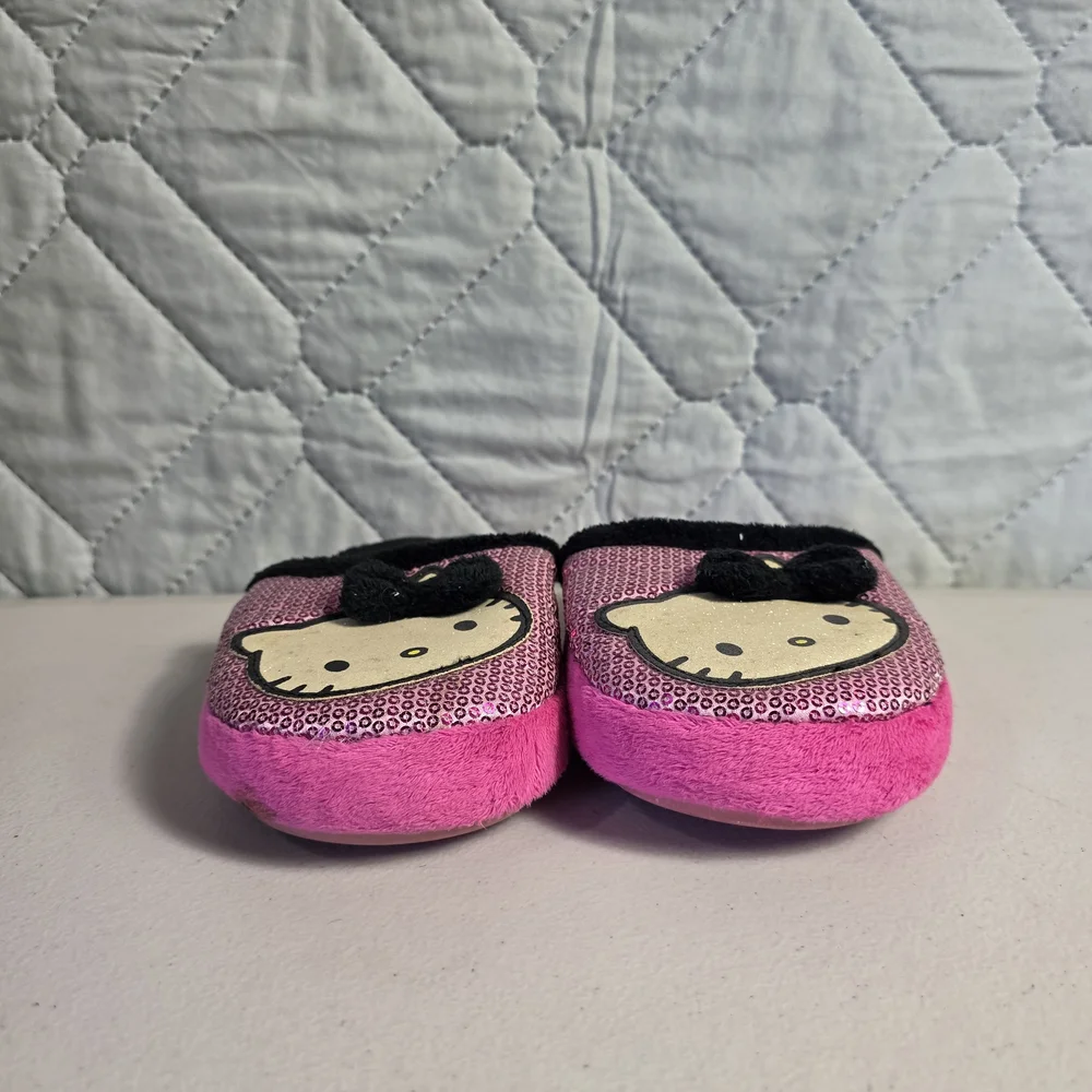Hello Kitty Pink Glitter Kids Slippers